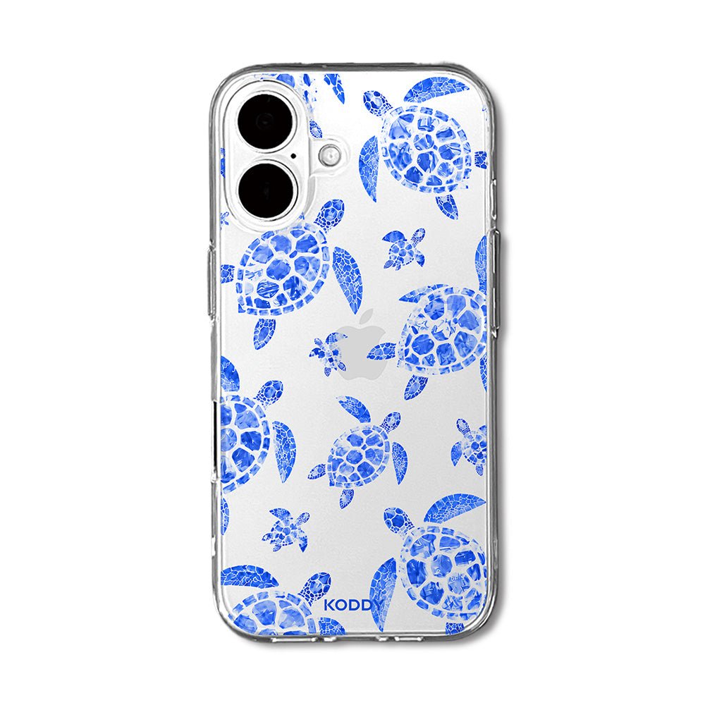 Blue Lagoon Sea Turtle Clear Phone Case