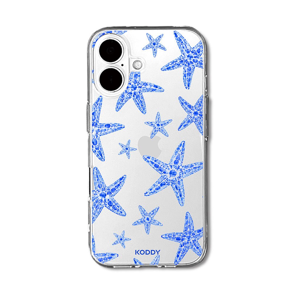 Blue Lagoon Starfish Clear Phone Case