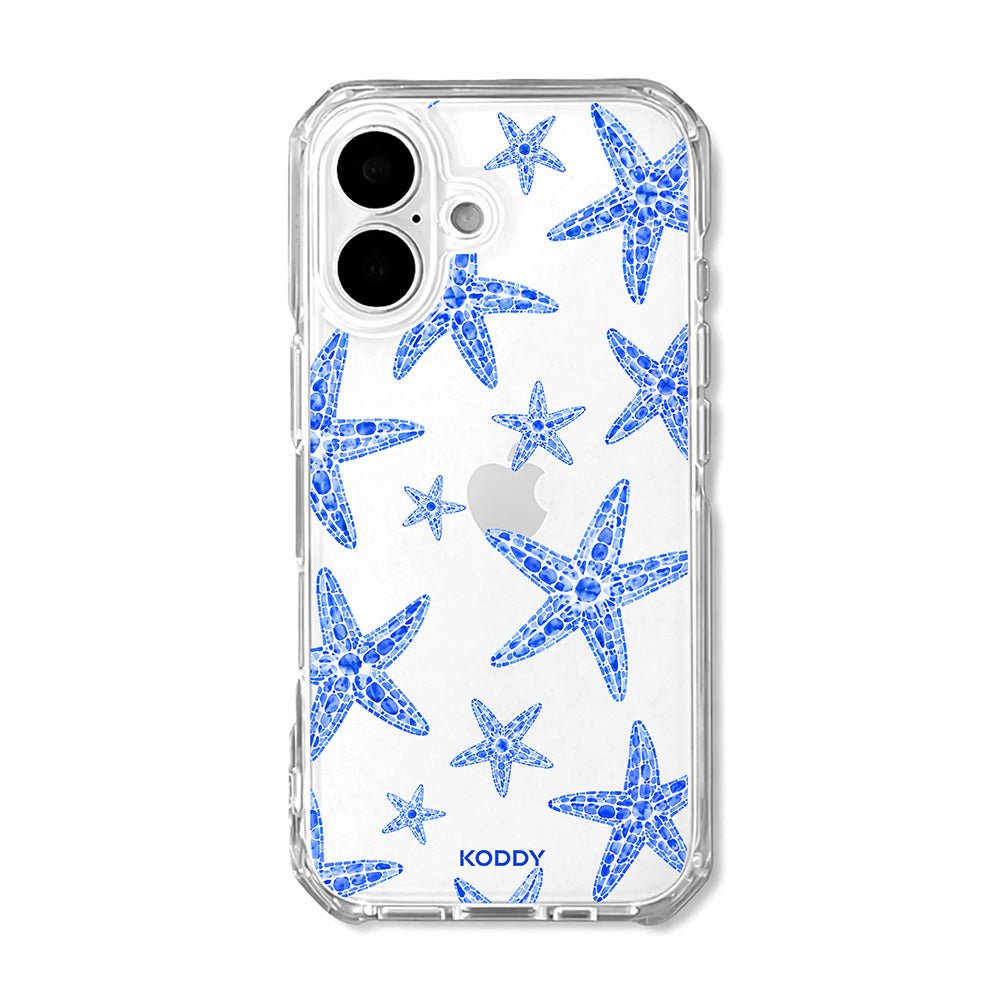 Blue Lagoon Starfish Clear Phone Case