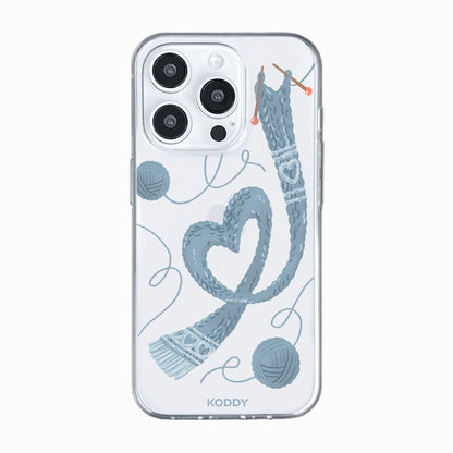 Blue Muffler Knitting Phone Case