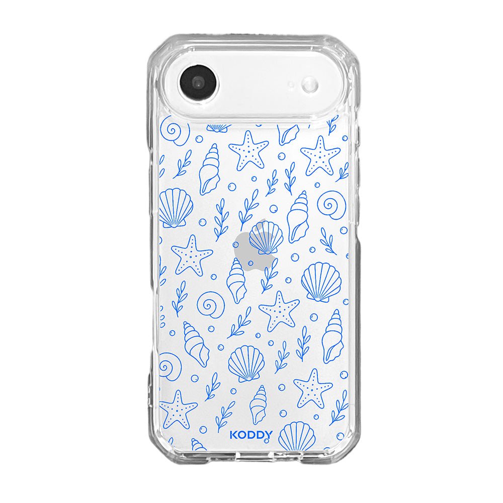 Blue Shell and Starfish Clear Phone Case-KODDY aesthetic iphone case UK