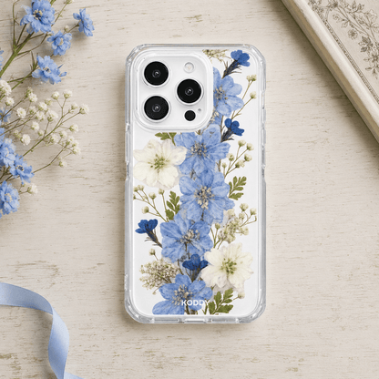 Blue Wildflower Botanical Phone Case-KODDY aesthetic iphone case UK