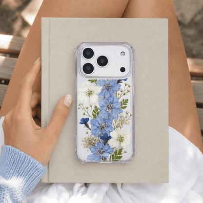 Blue Wildflower Botanical Phone Case-KODDY aesthetic iphone case UK