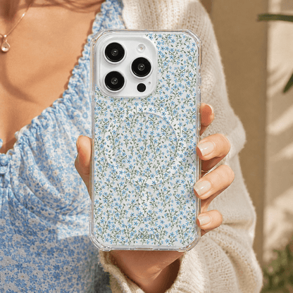 Blue Wildflower Floral Phone Case-KODDY aesthetic iphone case UK