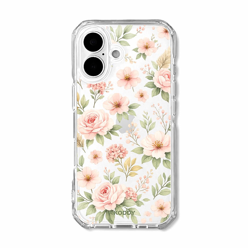 Botanical Blush Garden Floral Clear Phone Case
