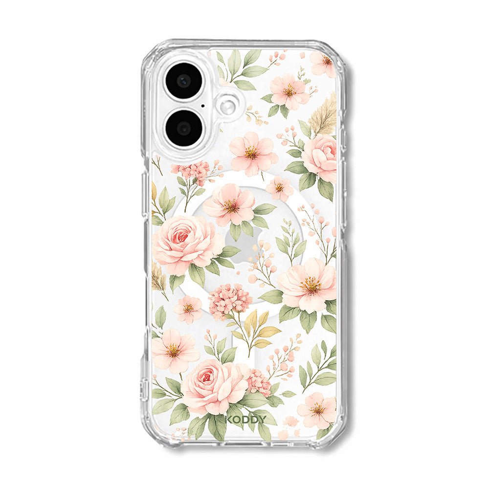 Botanical Blush Garden Floral Clear Phone Case