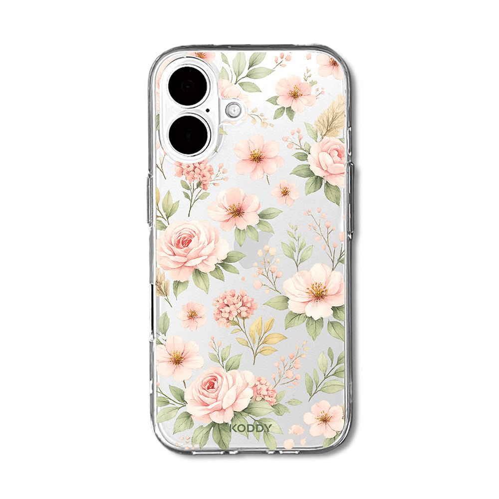 Botanical Blush Garden Floral Clear Phone Case