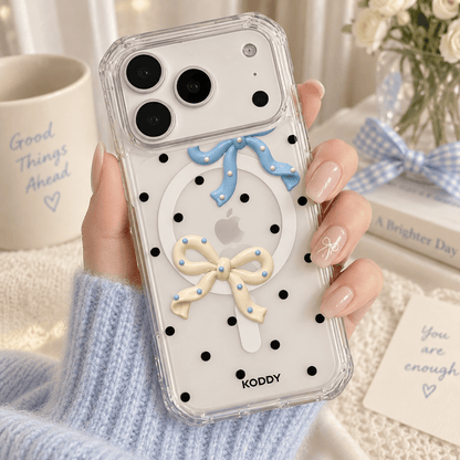 Bow & Polka Dot Aesthetic Phone Case-KODDY aesthetic iphone case UK