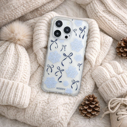 Bows with Snowflakes Phone Case-KODDY aesthetic iphone case UK