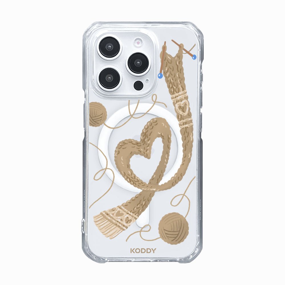 Brown Muffler Knitting Phone Case