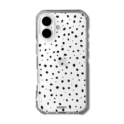 Brush Ink Polka Dot Clear Phone Case-KODDY aesthetic iphone case UK
