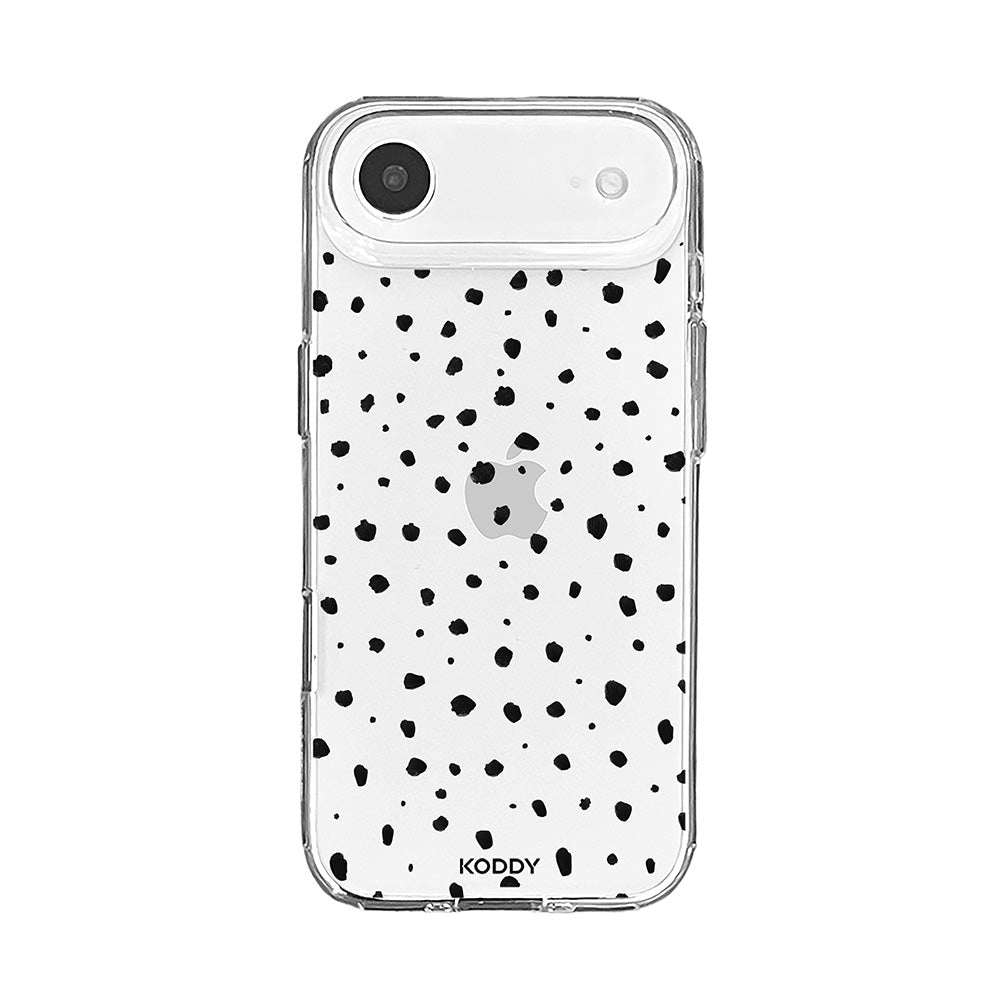 Brush Ink Polka Dot Clear Phone Case-KODDY aesthetic iphone case UK