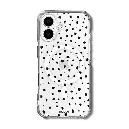 Brush Ink Polka Dot Clear Phone Case-KODDY aesthetic iphone case UK