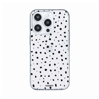 Brush Ink Polka Dot Clear Phone Case-KODDY aesthetic iphone case UK
