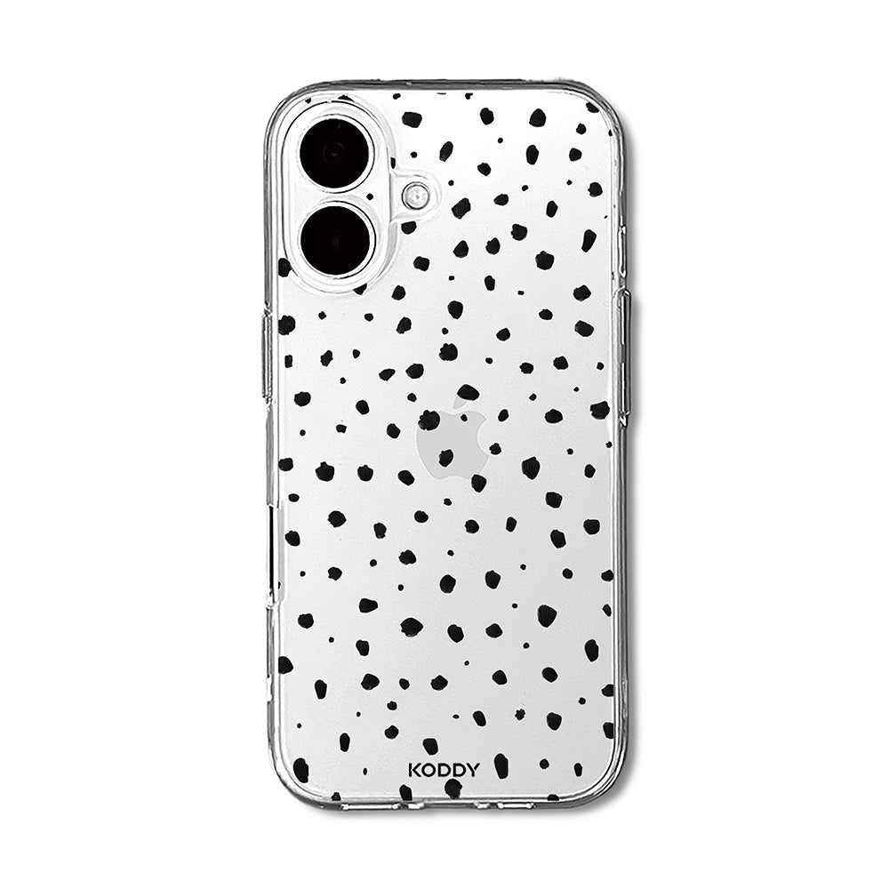 Brush Ink Polka Dot Clear Phone Case-KODDY aesthetic iphone case UK