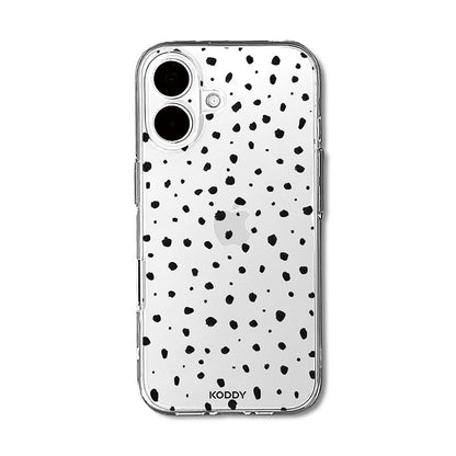Brush Ink Polka Dot Clear Phone Case-KODDY aesthetic iphone case UK