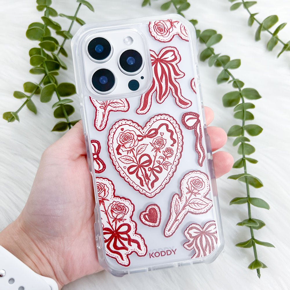 Burgundy Lace Phone Case - KODDY