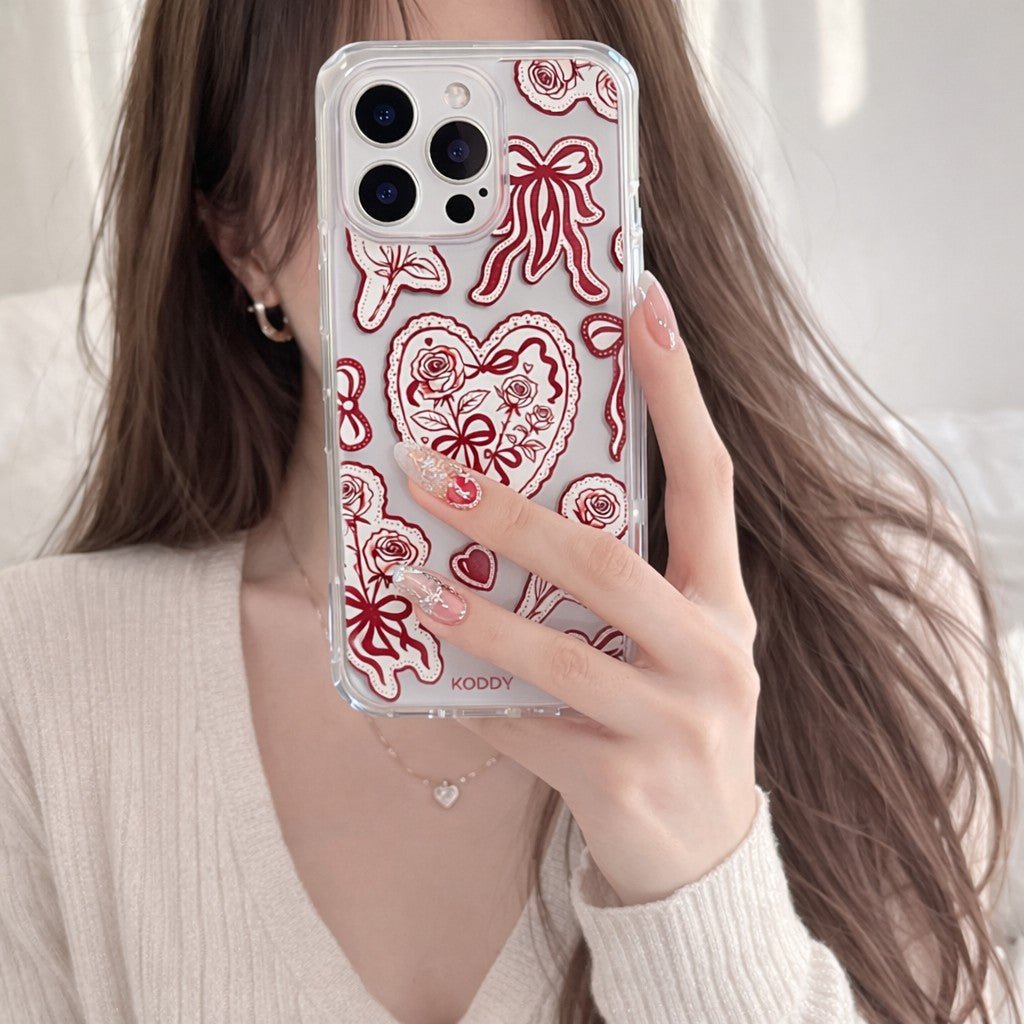 Burgundy Lace Phone Case - KODDY