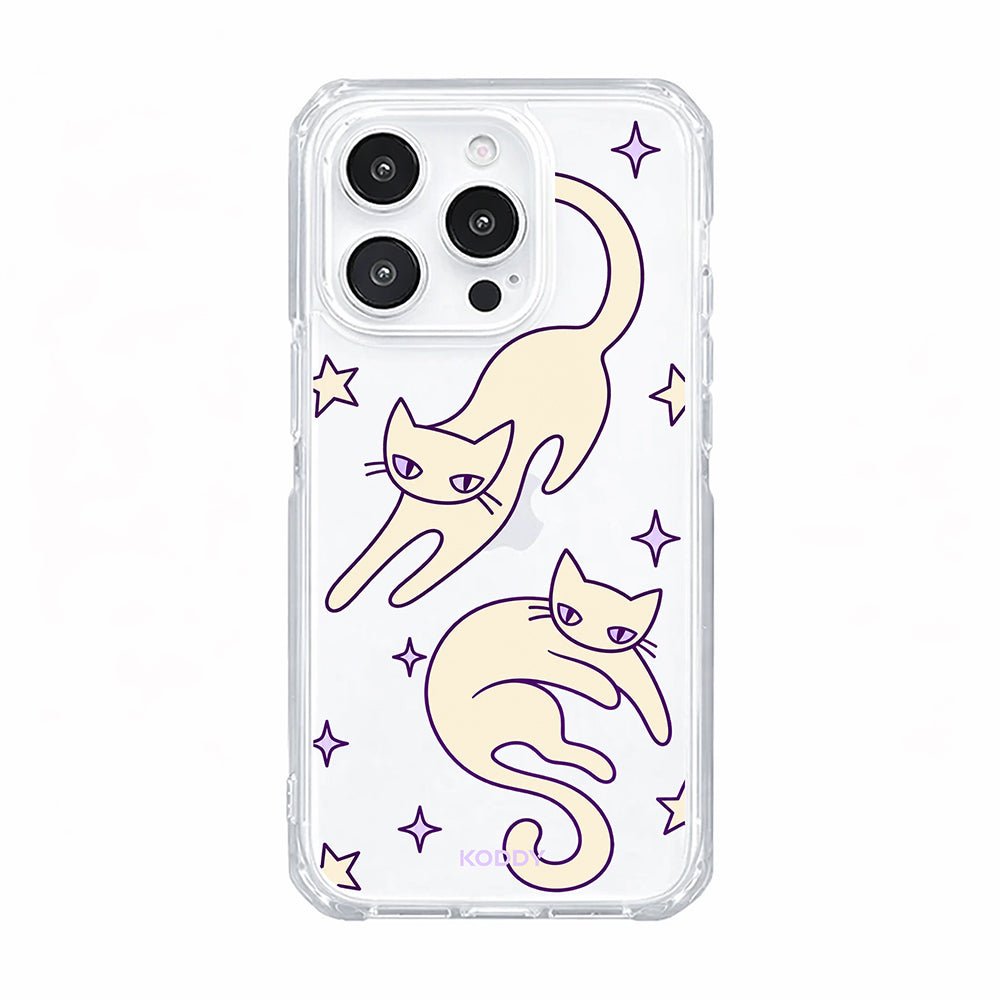 Celestial Cat & Stars Aesthetic Phone Case