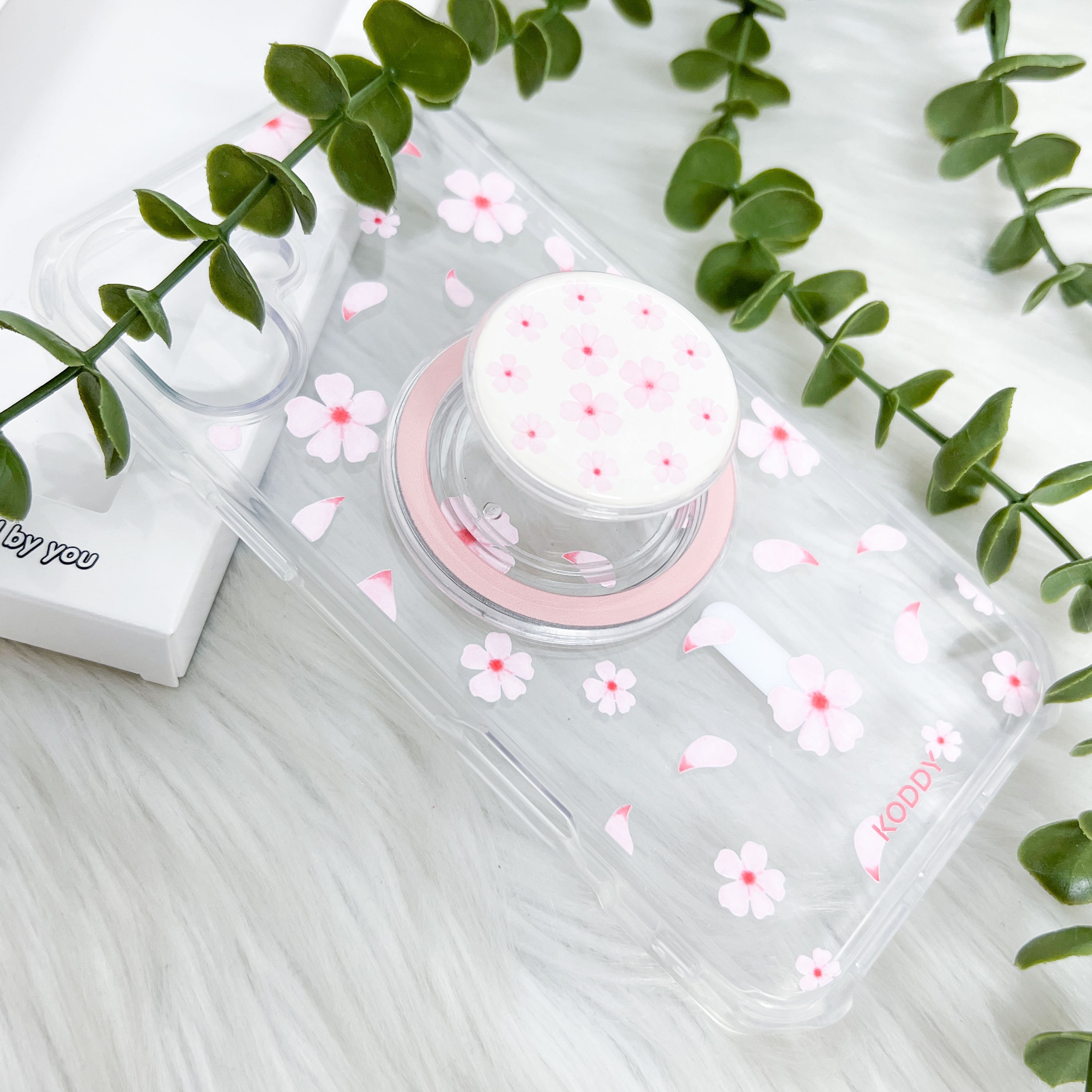 Cherry Blossom Phone Case and Phone Grip Bundle - KODDY aesthetic iphone case UK