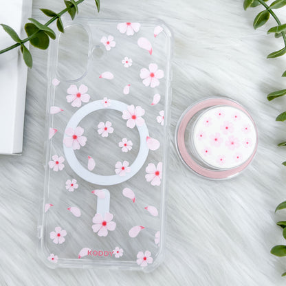 Cherry Blossom Phone Case and Phone Grip Bundle - KODDY aesthetic iphone case UK