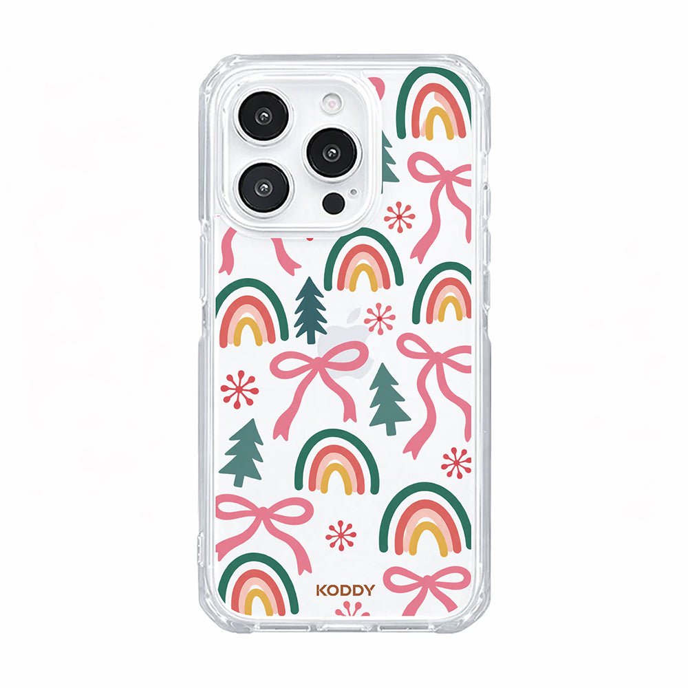 Christmas Bow & Rainbow Aesthetic Phone Case