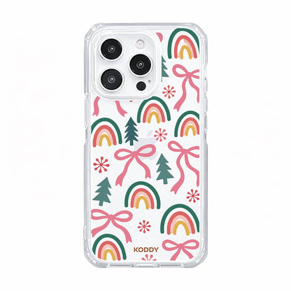 Christmas Bow & Rainbow Aesthetic Phone Case