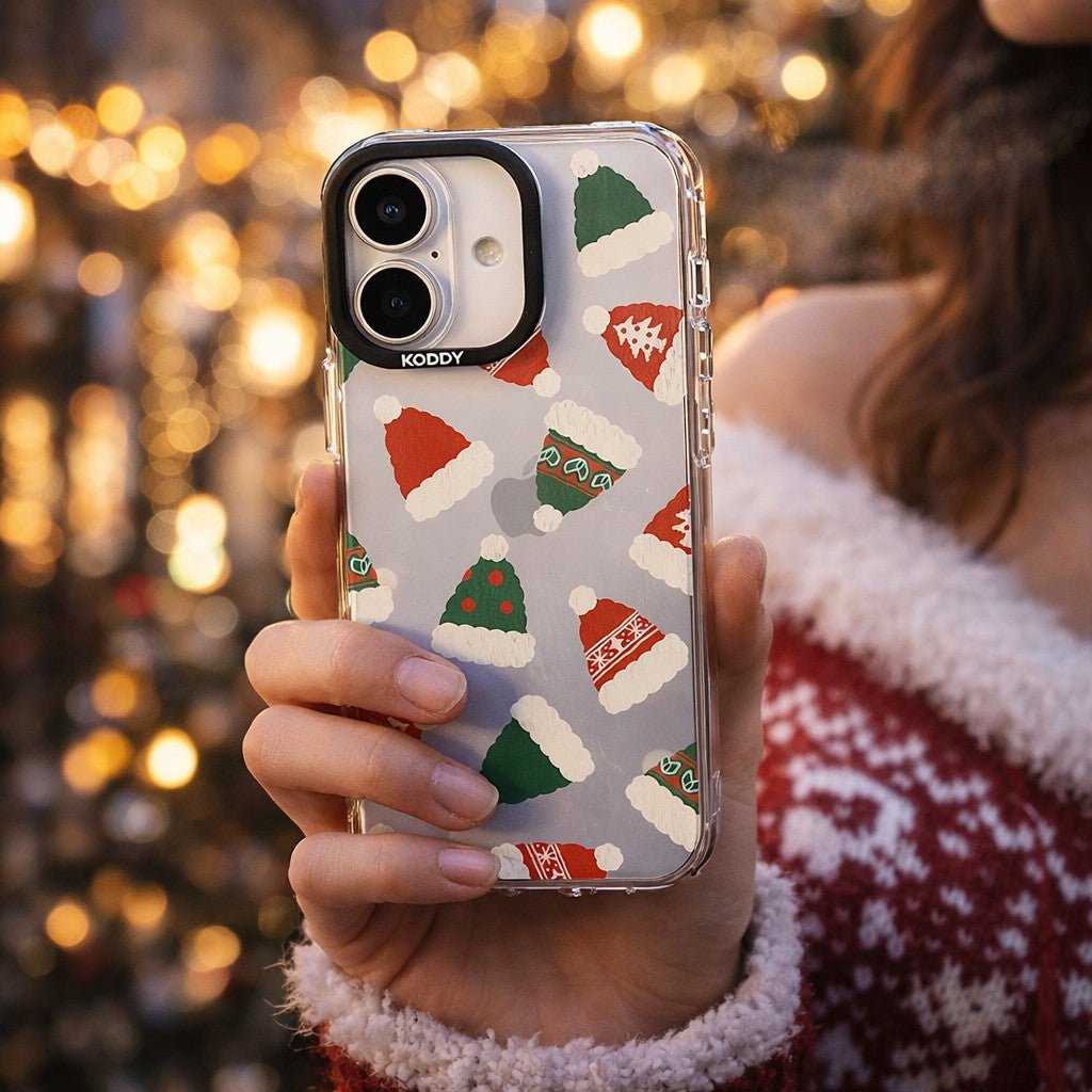 Christmas Pom - Pom Hats iPhone Case - KODDY aesthetic iphone case UK