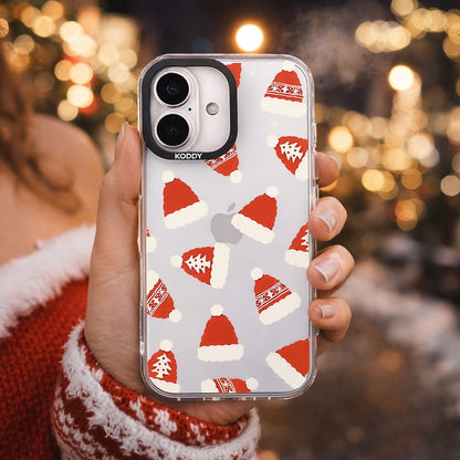 Christmas Red Pom - Pom Hats iPhone Case - KODDY aesthetic iphone case UK