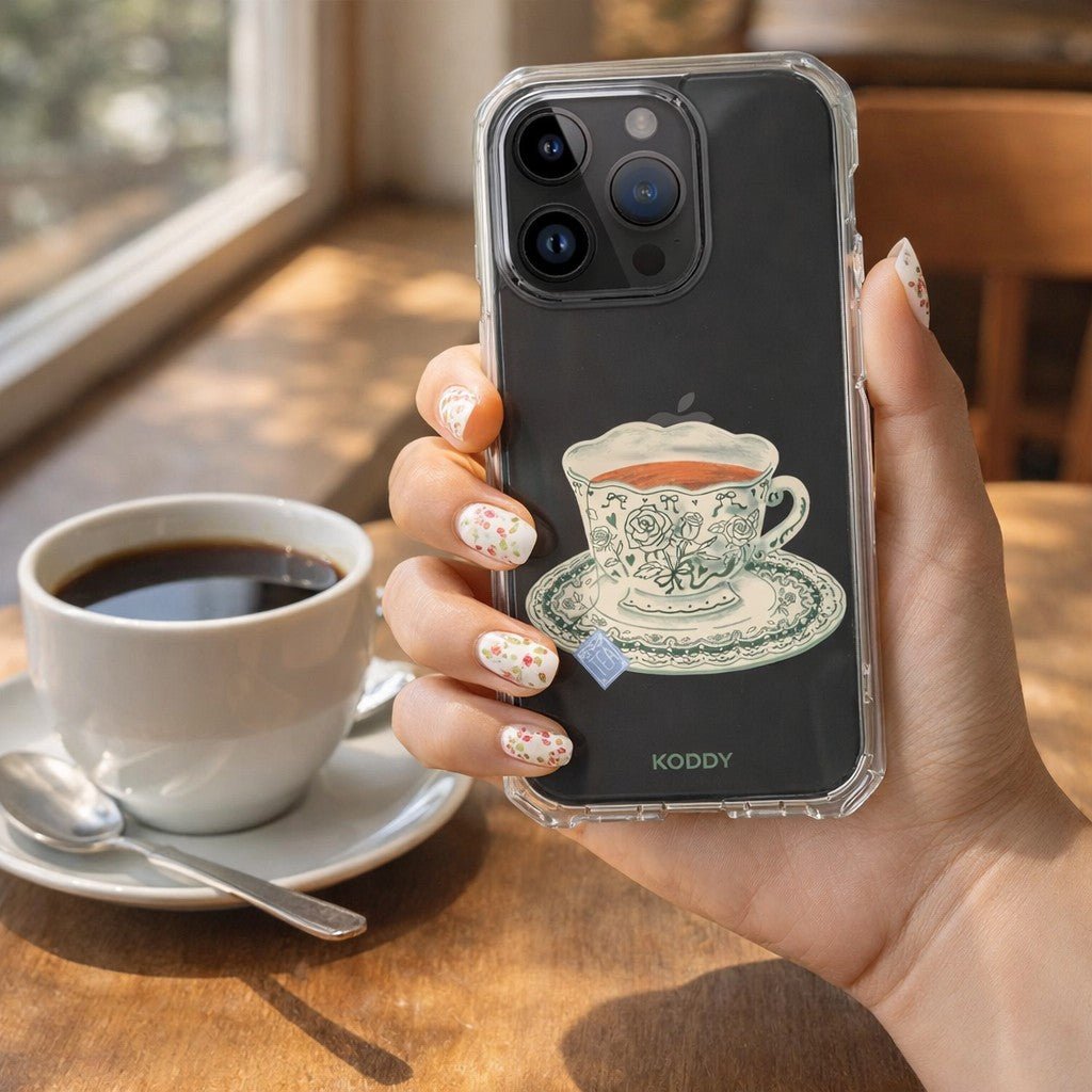 Classic Green Tea Cup Phone Case - KODDYaesthetic iphone case UK