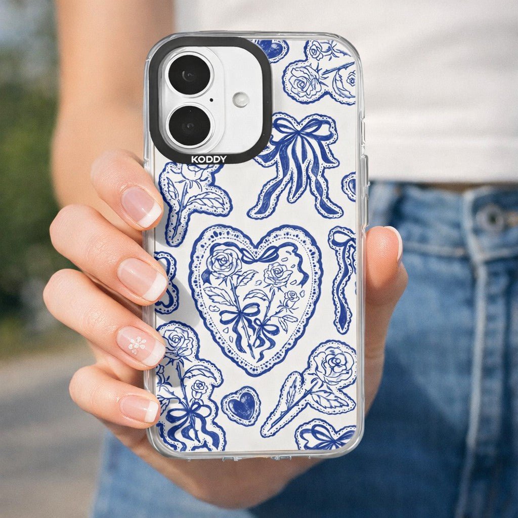 Classic Indigo Lace Apple iPhone Case - KODDY aesthetic iphone case UK