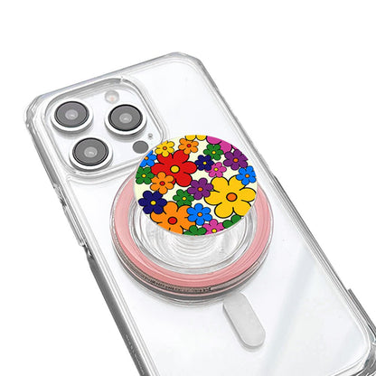 Colorful Retro Pop Flower Pattern Phone Grip - KODDY