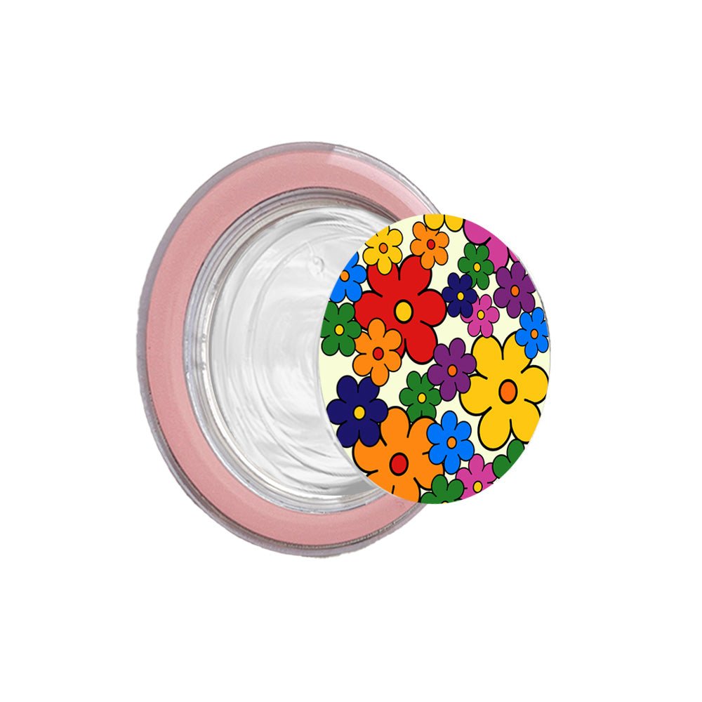 Colorful Retro Pop Flower Pattern Phone Grip