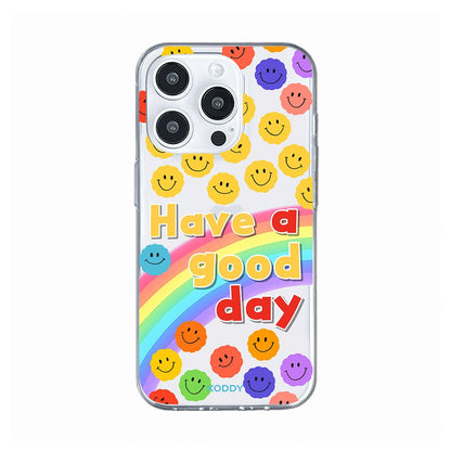 Colorful Smiley Face Rainbow Phone Case - KODDY aesthetic iphone case UK