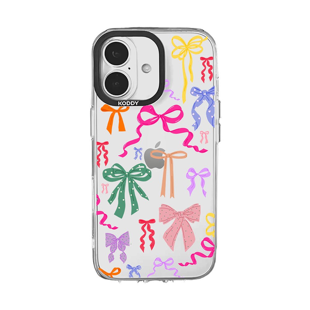 Colourful Ribbon Bows Clear iPhone Case - KODDY