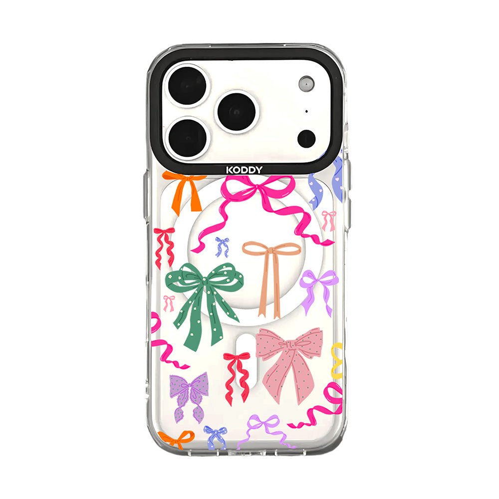 Colourful Ribbon Bows Clear iPhone Case - KODDY