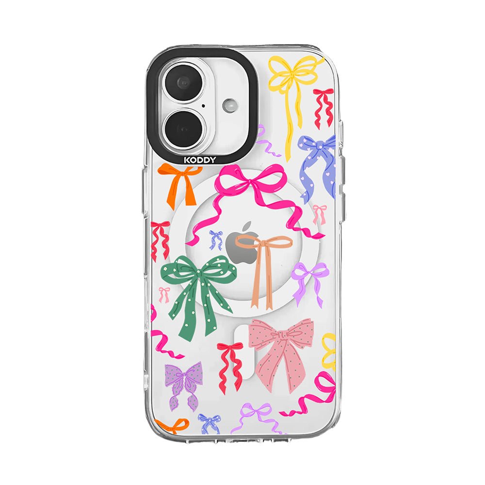 Colourful Ribbon Bows Clear iPhone Case - KODDY