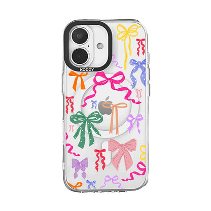 Colourful Ribbon Bows Clear iPhone Case - KODDY