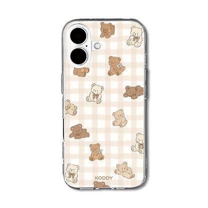 Cozy Teddy Check Phone Case-KODDY aesthetic iphone case UK
