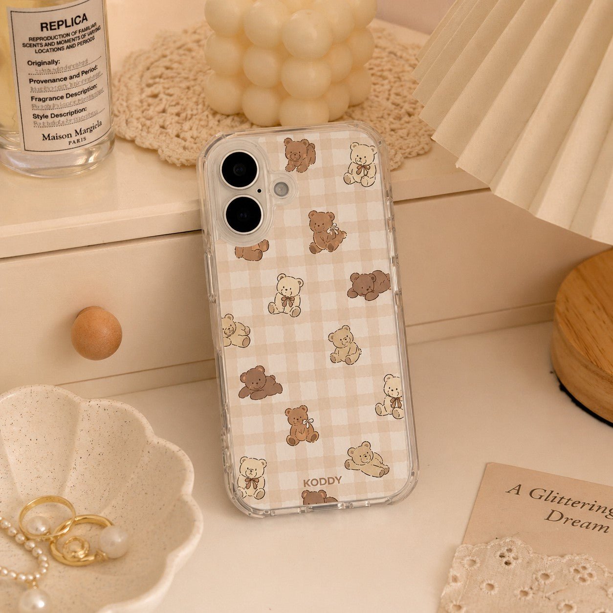Cozy Teddy Check Phone Case - KODDY aesthetic iphone case UK