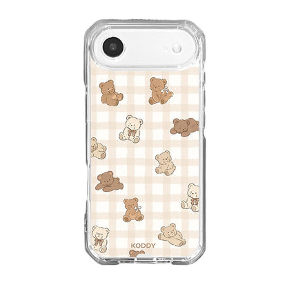 Cozy Teddy Check Phone Case-KODDY aesthetic iphone case UK