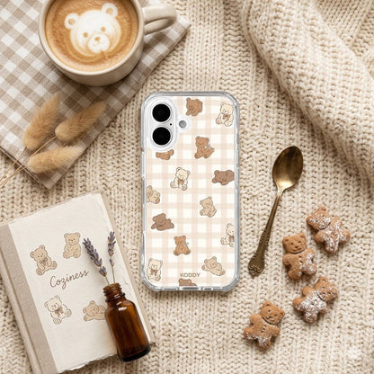 Cozy Teddy Check Phone Case - KODDY aesthetic iphone case UK