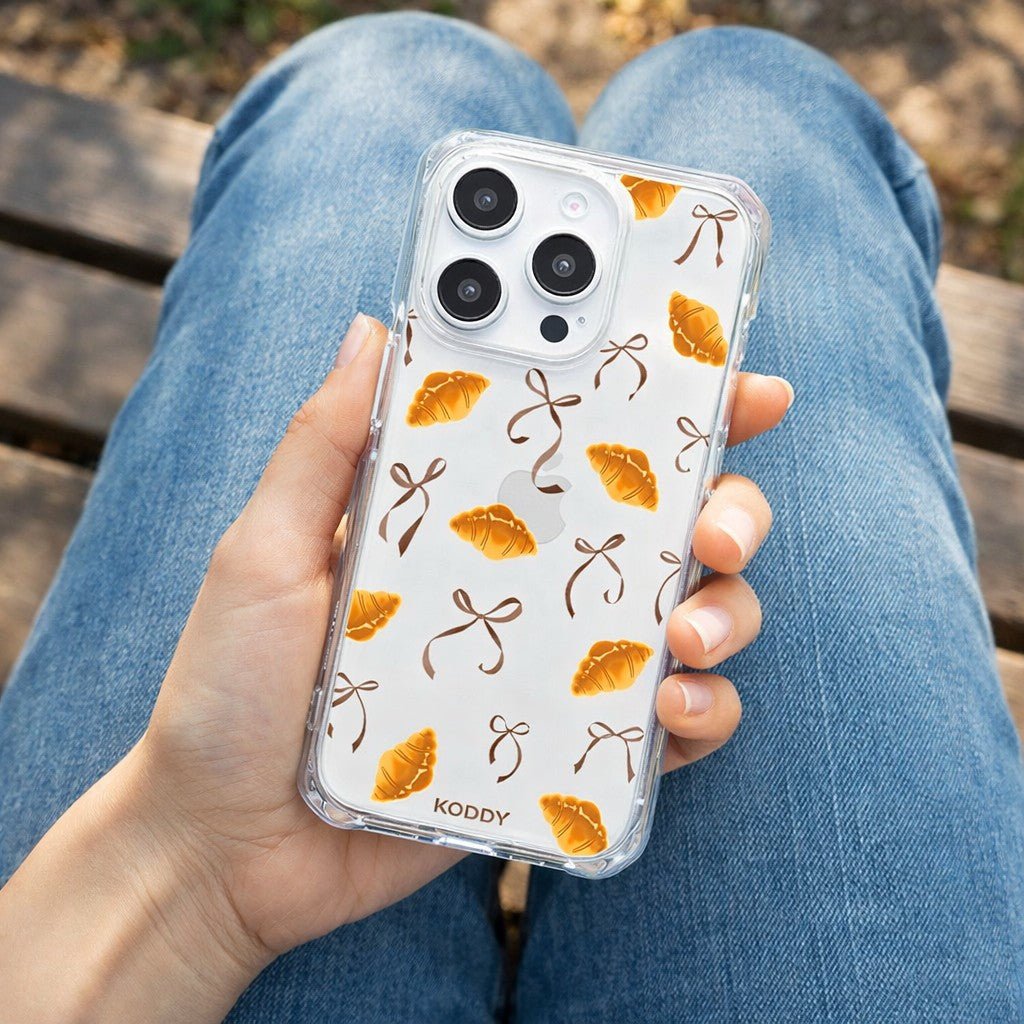 Croissants with Ribbon Bows Phone Case - KODDY aesthetic iphone case UK