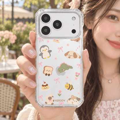 Cute Animal & Bow Aesthetic Phone Case-KODDY aesthetic iphone case UK