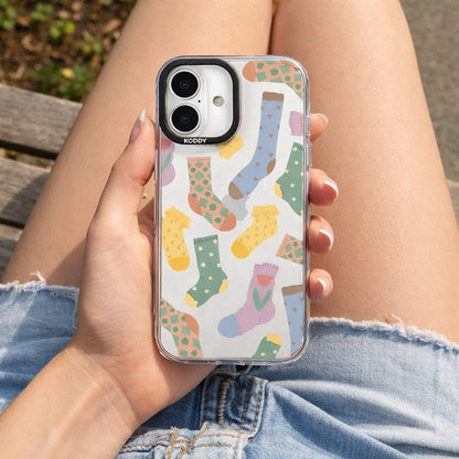 Cute Autumn Cozy Socks iPhone Case - KODDY aesthetic iphone case UK
