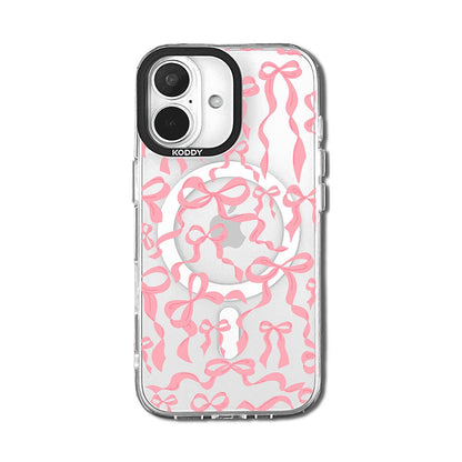 Cute Baby Pink Ribbon Bows iPhone Case