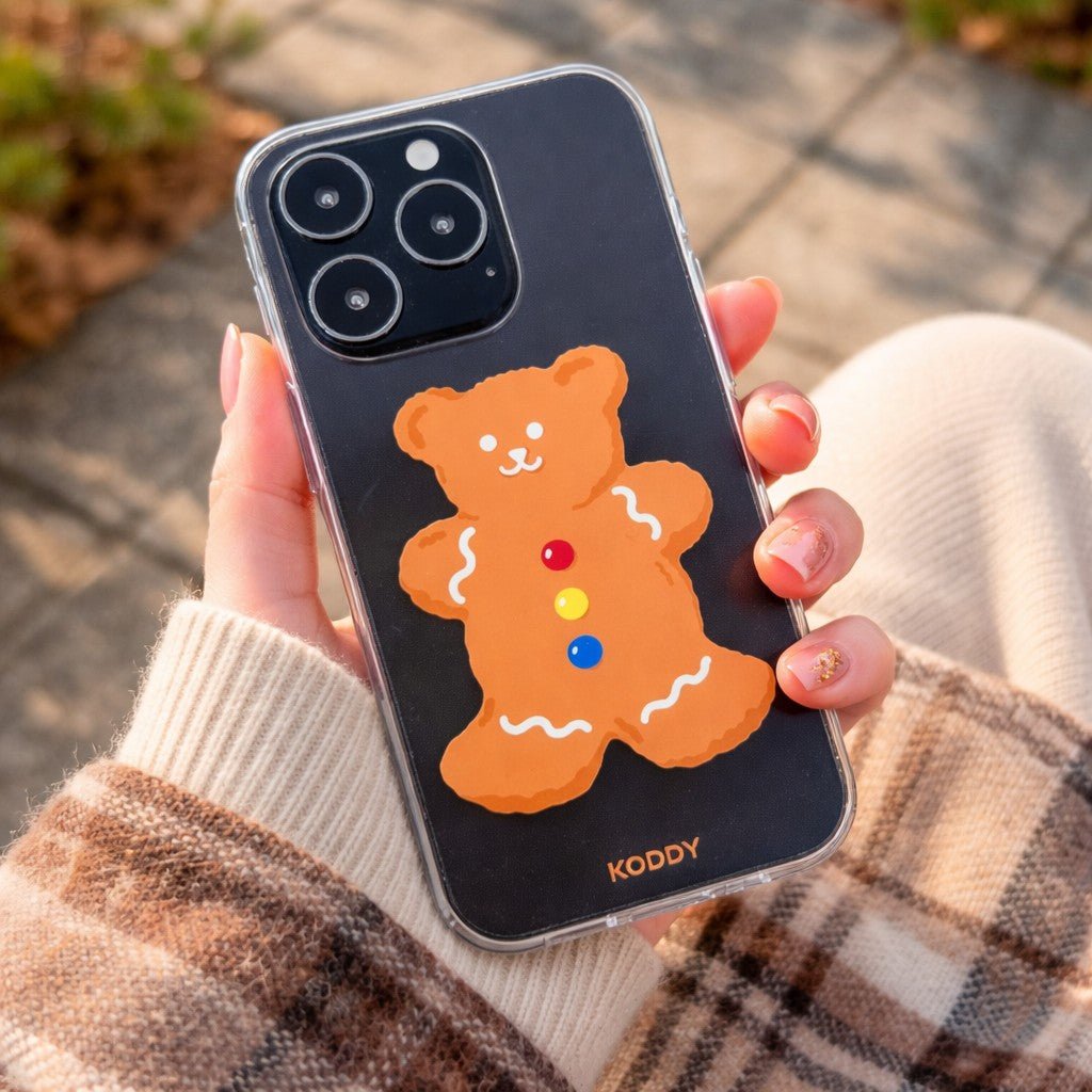 Cute Big Cookie Bear Phone Case - KODDY