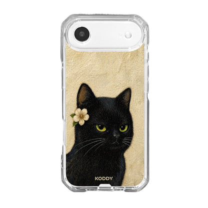 Cute Black Cat Portrait Phone Case-KODDY aesthetic iphone case UK