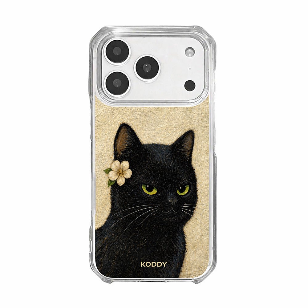 Cute Black Cat Portrait Phone Case