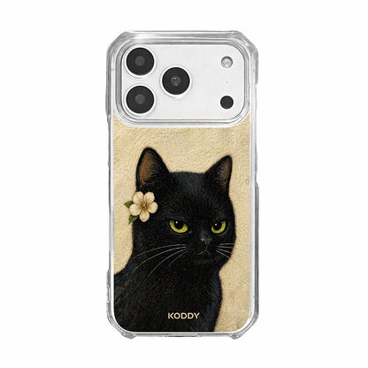 Cute Black Cat Portrait Phone Case-KODDY aesthetic iphone case UK